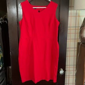 Sleeveless red dress